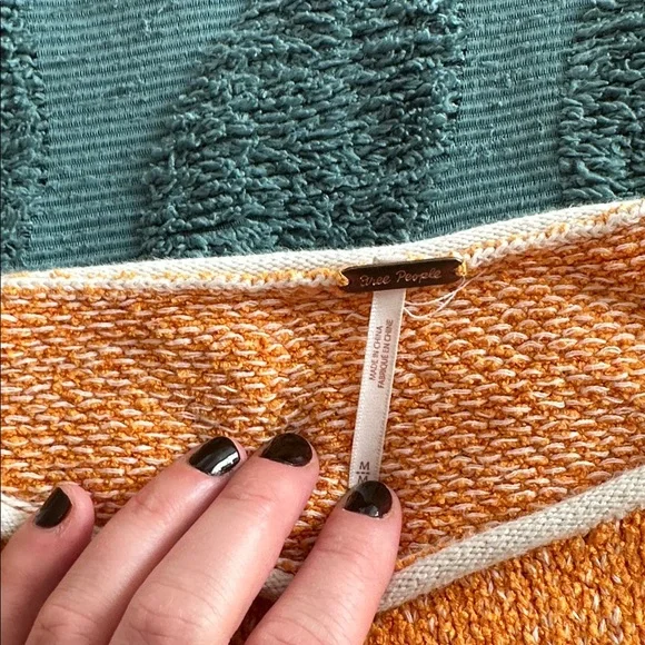 Free People orange Bardot sweater medium - Picture 2 of 2